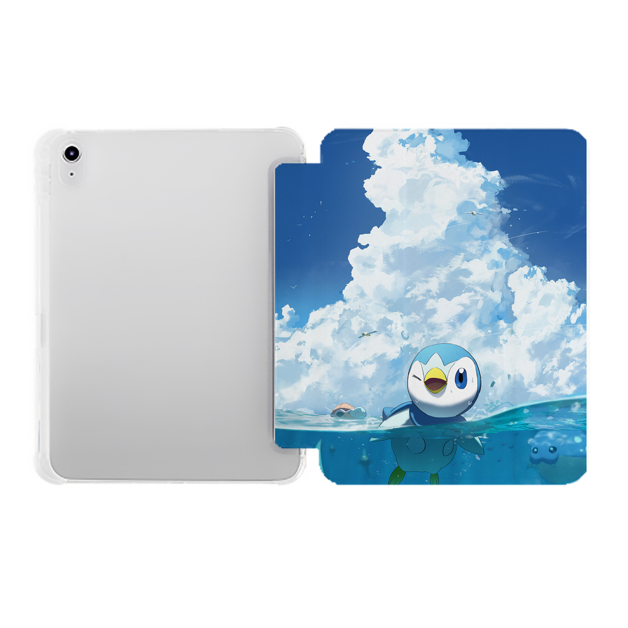 （画像用） ポケットモンスター Pokémon IPad ケース ペン収納付き 三つ折りスタンド PUレザー×シリコン 対応機種9.5/10.5/10.9インチ